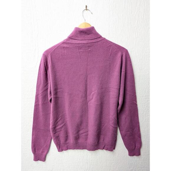 Kirkland Signature 2-Ply 100% Cashmere Turtleneck Sweater Purple Women's Size L - Picture 4 of 4